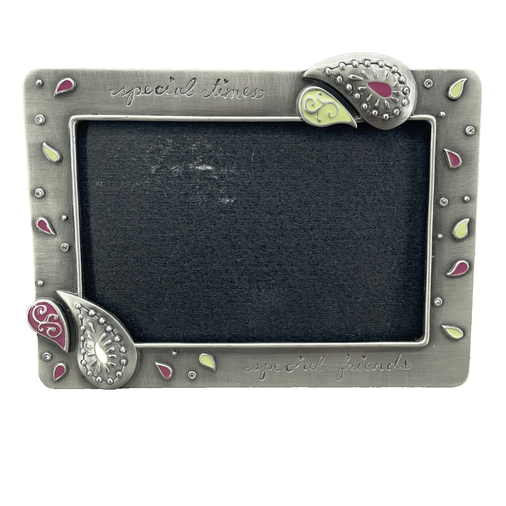 Fetco "Special Times, Special" Friends Metal Picture Frame 6x4 Paisley 3D Enamel